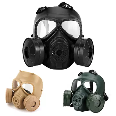 Gas Mask Tactical Field Full Face Protection With Filter Halloween Cosplay Props • £31.99