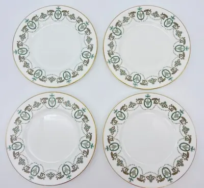 Set Of 4 Vintage MINTON Bone China ADAM 7-3/4  Salad Plates Laurel Wreath Scroll • $39.99