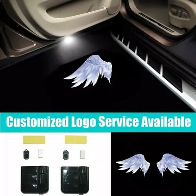 $17.99 • Buy 2x White Wings Logo Car Door Welcome Laser Projector Shadow Light For Universal