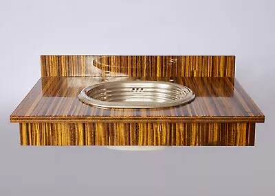 Sherle Wagner Modern Tiger Eye Bathroom Counter • $1900