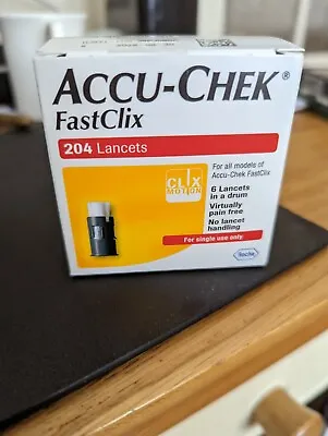 Accu-Chek Fastclix Lancets 204 Free Postage • £14.99