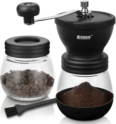 QIYUEXES Manual Coffee Grinder With Ceramic Burr For Beans Espresso And Spices • $18.99