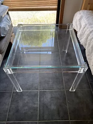 £495 • Buy Carew Jones Redenham Lucite And Glass Square Table