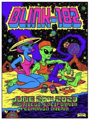 BLINK 182 CONCERT POSTER 2023 SAN DIEGO 6/20 BRIAN ROMERO- Signed & Numbered A/P • $120