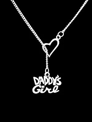 Daddy's Girl Necklace Gift Daughter Daddy's Little Girl Heart Lariat Jewelry • $19.99