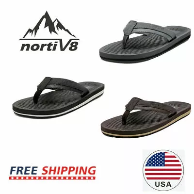 NORTIV 8 Men's Flip Flops Beach Sandals Lightweight EVA Sole Comfort Thongs • $12.99