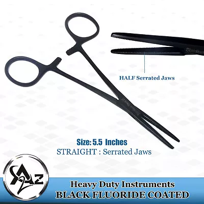 Surgical Hemostat Kelly Locking Clamp Forcep Straight 5.5'' Artery Tooth - Black • $7.99