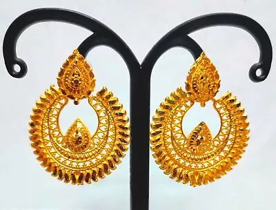 22K Indian Gold Plated Step Jhumka Earrings Jewelry 2  Long Jhumki Party Set ACF • £12.54