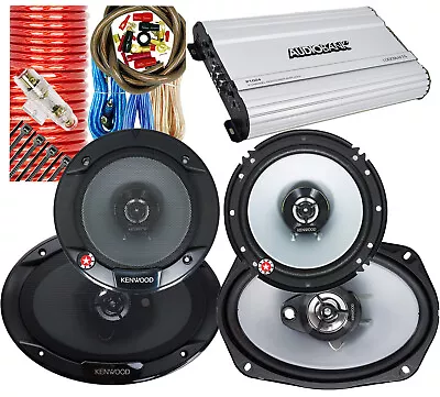 $139.99 • Buy 2x Kenwood KFC-6966S 6 X9  + 2x KFC-1666S 6.5  Speakers, 1000w 4ch Amp + 4GAKit