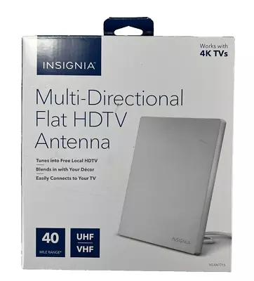 HDTV Antenna Insignia 4K  Multi-directional  NS-ANT715 White • $9.95