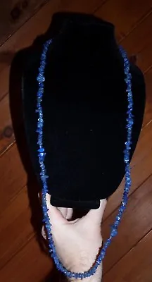 Amy Kahn Russell Statements Lapis Lazuli 40  Chip Necklace Hsn Was $80 • $56.18