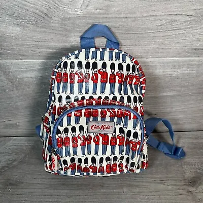 Cath Kidston Kids Bag Blue Red Boys Size Small Oil Cloth Backpack Guard • £14.95