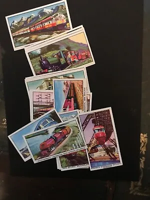 KELLOGGS-FULL SET- THE STORY OF THE LOCOMOTIVE 1963 (2ND SERIESx 16 CARDS) • £2.25