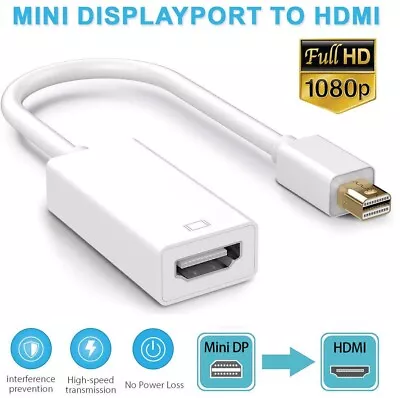 Mini Display Port DP ThunderBolt To HDMI Adapter Cable For Macbook Pro IMac UK • £3.27