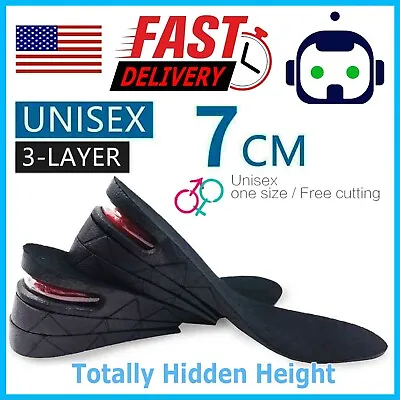 $6.99 • Buy Men Women Invisible Height Increase Insoles Heel Lift Taller Shoe Inserts Pad US