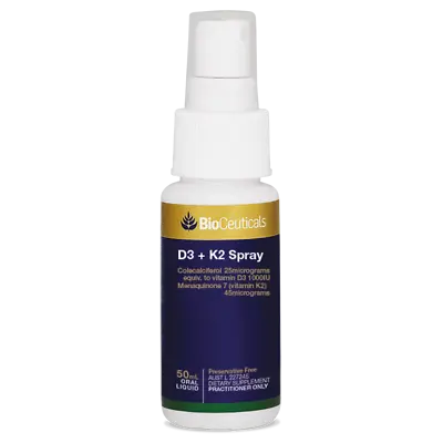 BioCeuticals D3 + K2 50mL Oral Liquid Spray For Strong Healthy Bones & Immunity • $39.64