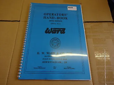 Ward Capstan Lathe Operators Handbook • £24