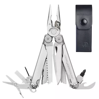 New Leatherman Wave Plus Stainless Steel Multi Tool & Leather Sheath • $318.50