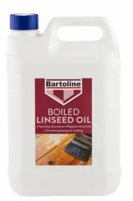 Bartoline Boiled Linseed Oil 5 Litre Garden Furniture Wood Sealer And Protector • £28.95