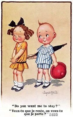 Inter Art Comique Postcard Series # 5825 Young Boy And Girl • £3.60