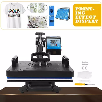 12x15   5 In 1 T-Shirt Heat Press Machine Transfer Sublimation Mug Hat Plate • $205.79