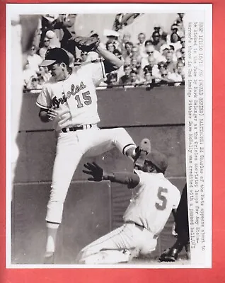 1969  World Series  O's  Dave Johnson  Stomps  Mets  Ed Charles  7.2 X 9.2 Wire • $36.99