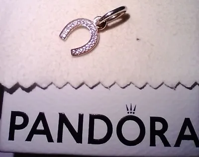 Pandora Gold G585/s925 Lucky Horseshoe Dangle Symbol Of Love Charm. RARE!! • £75