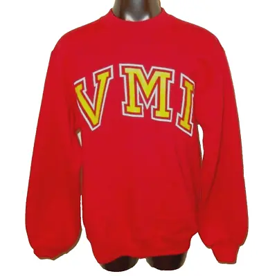 Vintage VMI Virginia Military Institute Medium Small Sweatshirt US Made By Wolf • $13.49