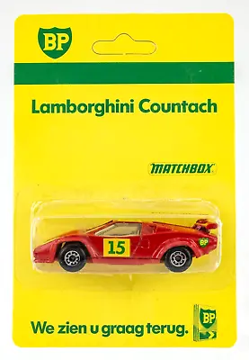 1988 Matchbox BP Series Lamborghini Countach LP 500 S RED | CREASED CARD | FSC • $15.99