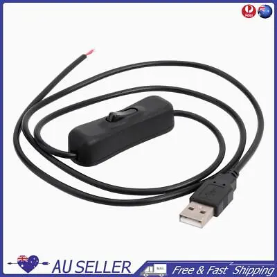 $8.49 • Buy USB Power Cable 2 Pin USB 2.0 Male Cord Extension DIY With Switch (Black)