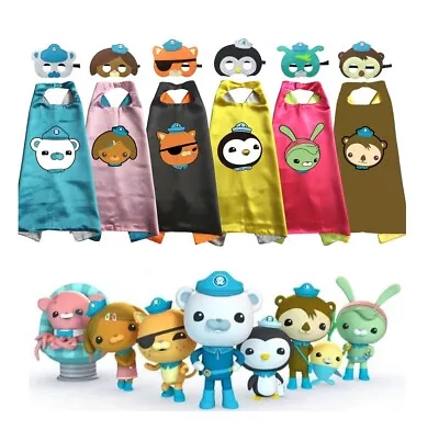 Kids Octonauts Costume Cape And Mask Captain Barnacles Kwazii Dashi Peso • $11.99