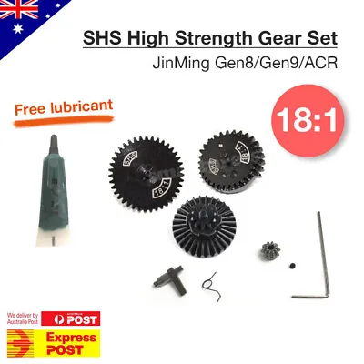 18/1 SHS High Speed CNC Steel Gear Set For JinMing Gen8 J9 M4A1 ACR Gel Blaster • $39.95