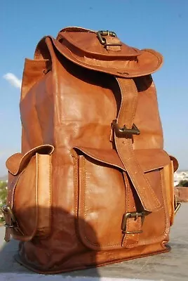 Women's Travel Leather Backpack Rucksack Bag Shoulder Vintage Large Bag • $80.75