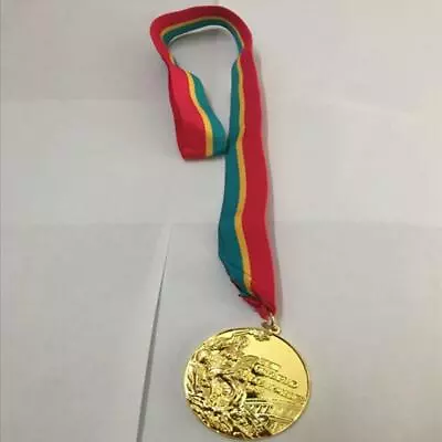 GOLD MEDAL - 1984 LOS ANGELES OLYMPICS - WITH SILK RIBBON Replica Rare • $29.99