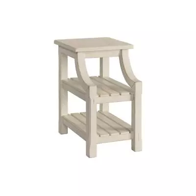 Martin Svensson Home End Table 16-in Barn Door Chairside W/ Power Antique White • $150.30