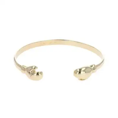 Mens - 14ct Yellow Gold Boxing Glove Torque Bangle • £1199