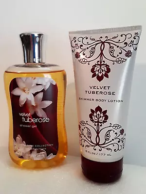 Bath & Body Works VELVET TUBEROSE Shimmer Lotion & Shower Gel / Wash SET Rare • $100