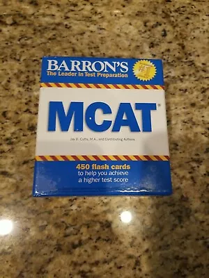 Barron's MCAT Flash Cards By Jay B. Cutts 2015 450 Cards In Box Test Prep *NEW* • $7.99