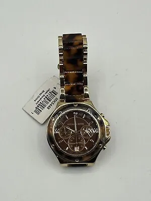 MICHAEL KORS ROCKTOP GOLD+TORTOISE BRACELET WATCH-MK5448 W/ New Battery • $99.99