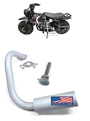 Exhaust Header / Muffler For Minibikes 196cc-224cc Torque Converter Compatible. • $64.80