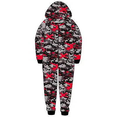 Kids All In One Fleece Pyjamas Girls/Boys Childrens Jumpsuit 2-13 Years • £13.95