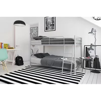 Small Space Junior Twin Over Twin Metal Bunk Bed Silver • $239.99