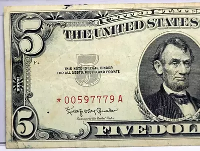 1963 $2 Dollar Red Seal *STAR* Note  • $10.50