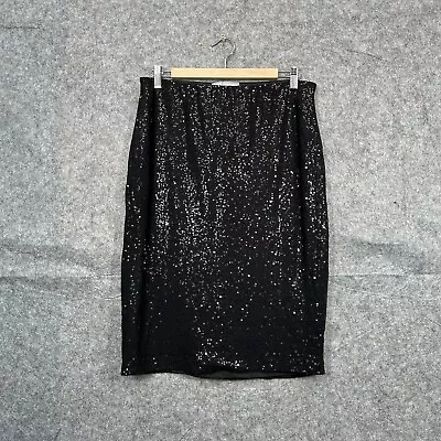 Marks And Spencer Skirt Straight Pencil Black Sequin  • £11.50