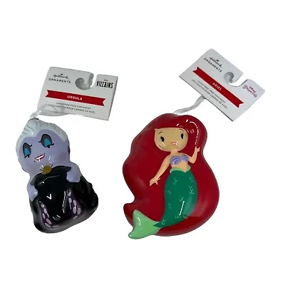 Hallmark Disney Ariel And Ursula Little Mermaid Villains Christmas Ornament Set • $15.99