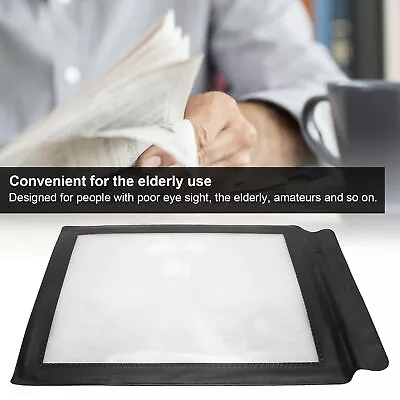 A4 Magnifier Full Page Reading Magnifying Glass Reading Aid For Book Newspapers • £5.06