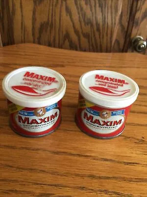 Vintage Maxim Coffee Tins Concentrated Instant Coffee Maxwell House Set Of 2 • $23