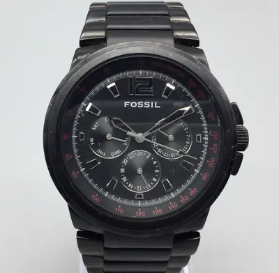 Fossil Arkitekt Watch Men 41mm Black Day Date FS-4123 New Battery 7  • $44.99