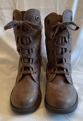 Arizona Brown Faux Suede & Faux Fur Lace Up Boots Women’s Size 8 1/2 • $19.99