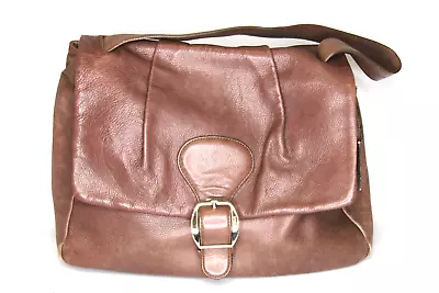 Vintage FURLA Brown Leather Shoulder Bag Handbag • $35